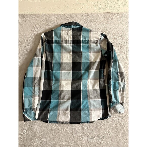 Tony Hawk Button Up Shirt Adult Size M Blue  Striped Skateboarding‎ Cotton Mens - Picture 9 of 9